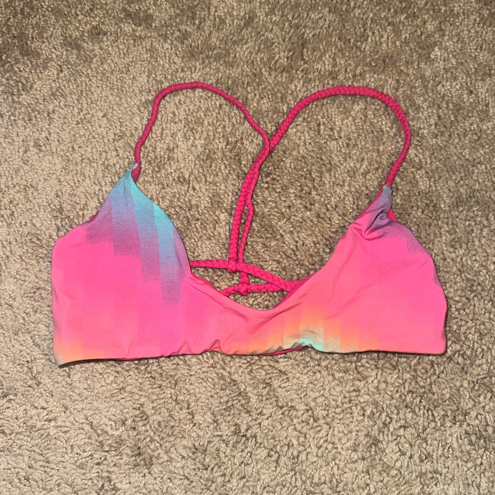 Pink Ombre Strappy Bikini Top